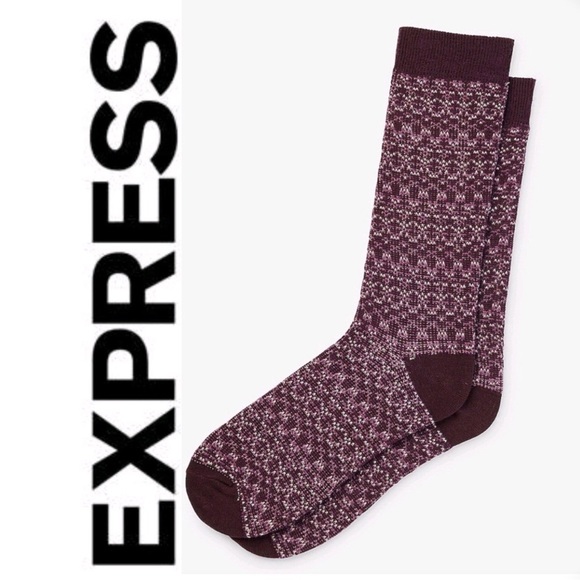 Express Underwear & Socks New Express Fairisle Print Dress Socks